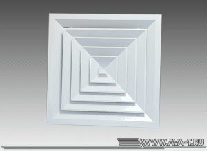 Квадратный потолочный анемостат SCD 450*450