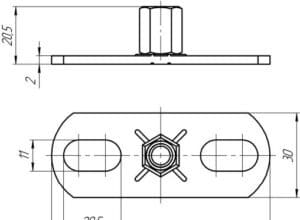 Опора с гайкой BPN М8-М10 (ПРО)