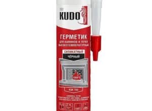 KUDO KSK-702 для каминов и печей 1200С силикатный черный, 280 мл